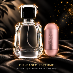 212 VIP Sexy inspired oil based perfume for ladies in Chella’s bottle