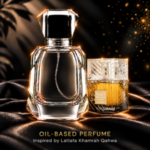 Lattafa Khamrah Qahwa inspired oil based perfume in Chella’s bottle